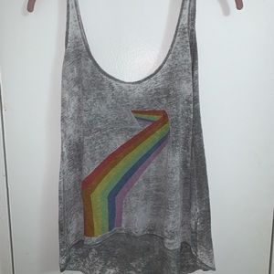 WOMANS CHASER PINK FLOYD HI-LOW SHEER TANK SM